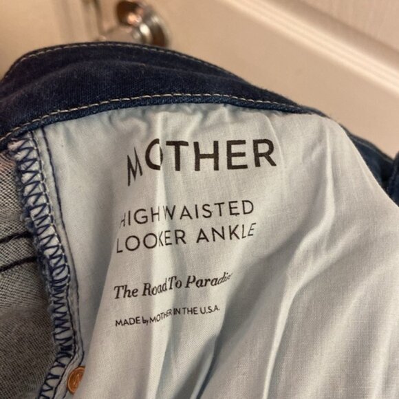 MOTHER High Waisted Looker Ankle The Road to Paradise Skinny Straight Jean - Picture 7 of 9